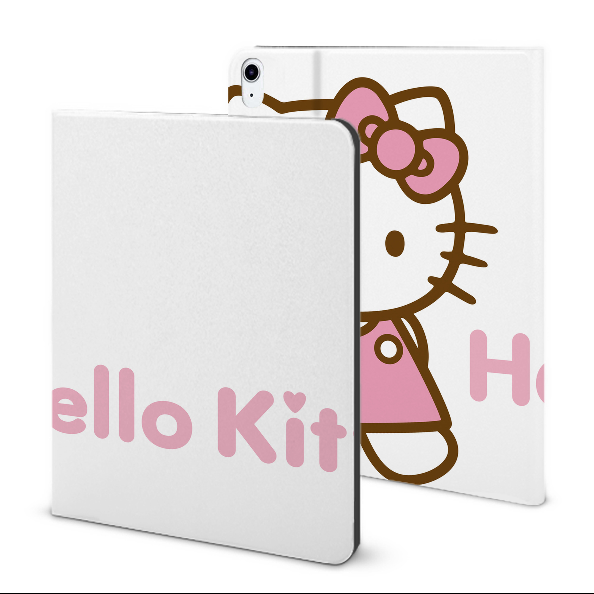 （画像用） Hello Kitty ハローキティ IPad ケース ブック型 PUレザー TPU 耐衝撃 軽量 薄型 ペン収納なし 全面保護 IPad 各モデル対応